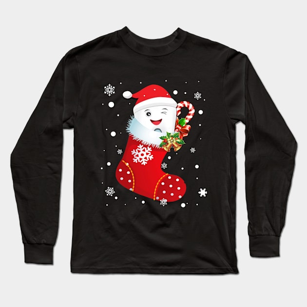 Teeth Stockings Funny T-Shirt Christmas Long Sleeve T-Shirt by TeeAnimals